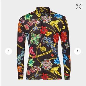 Black Gioielleria Jetés Print Slim Fit Shirt